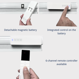 No Drill Detachable Battery Day Night Cellular Shades Dual Controller