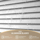 No Drill Cordless Aluminum Mini Blinds 1 Inch Slats
