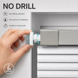 No Drill Detachable Battery Mini Blinds Dual Controller 1 Inch Aluminum Slats
