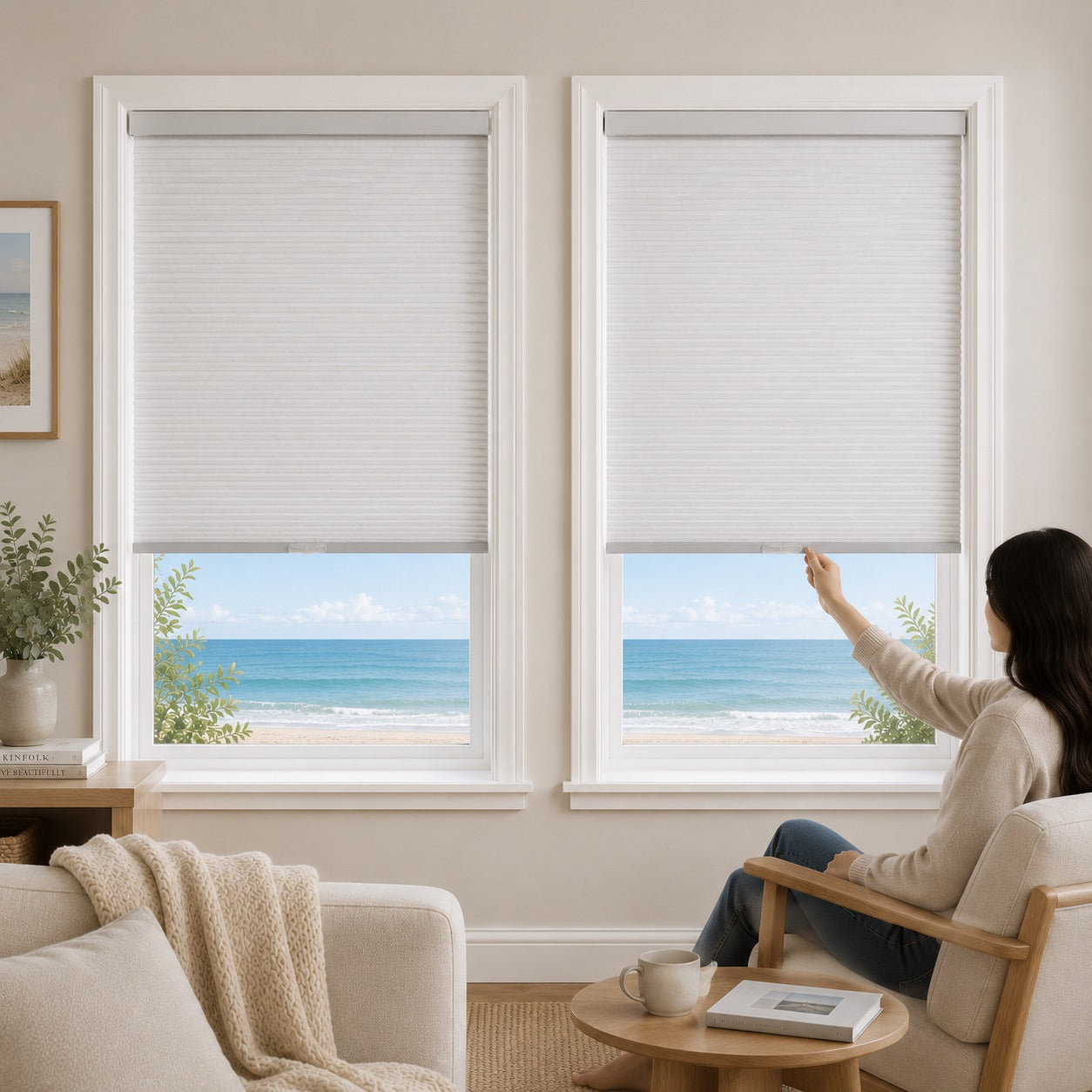 morphose ラッセルドロワーズ オフ白 新品 No Drill Cordless Cellular Shades – LazShades