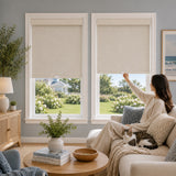 No Drill Cordless Fabric Wrapped Valance Roller Shades