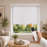 No Drill Detachable Battery Mini Blinds Dual Controller 1 Inch Aluminum Slats