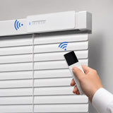 No Drill Detachable Battery Mini Blinds Dual Controller 1 Inch Aluminum Slats