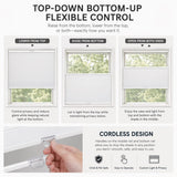 No Drill Cordless Top Down Bottom Up Cellular Shades