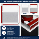No Drill Blinds for French Doors, Cordless Top Down Bottom Up Cellular Shades, Adhesive Honeycomb Shades for Narrow Door Windows