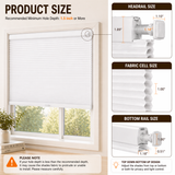 No Drill Cellular Shades Corded
