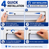 No Drill Cordless Cellular Shades