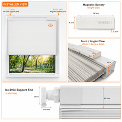 No Drill Detachable Battery Preminum Cellular Shades