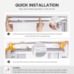 No Drill Detachable Battery Mini Blinds Dual Controller 1 Inch Aluminum Slats