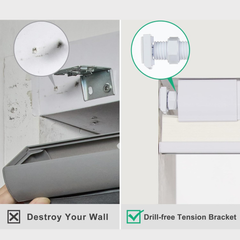 No Drill Detachable Battery Top Down Bottom Up Cellular Shades