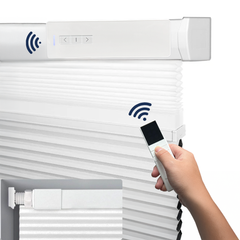 No Drill Detachable Battery Day Night Cellular Shades Dual Controller