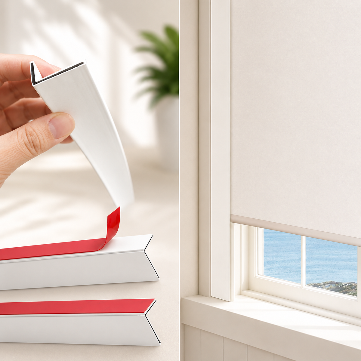 Light Blocking Strips for Window Frame L Shape 60inch, 78inch, 118 inch size 2PCS