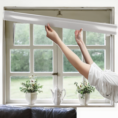 No Drill Corded Valance Roller Shades