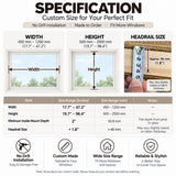 No Drill Cordless Bamboo Roman Shades