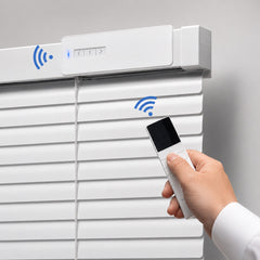 No Drill Detachable Battery Mini Blinds Dual Controller 1 Inch Aluminum Slats