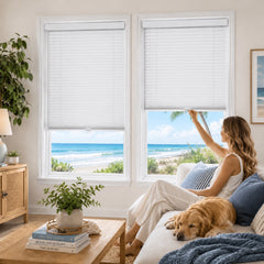No Drill Cordless Aluminum Mini Blinds 1 Inch Slats