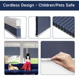 No Drill Cordless Day Night Cellular Shades
