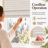 No Drill Cordless Woven Wood Roman Shades