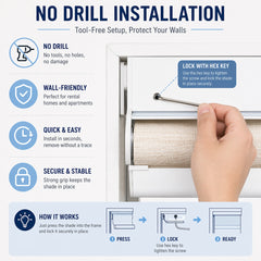 No Drill Cordless Fabric Wrapped Valance Roller Shades