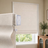 No Drill Cordless Roman Shades Linen Blackout Light Filtering