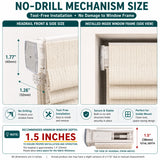 No Drill Cordless Roman Shades Linen Blackout Light Filtering