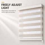 No Drill Zebra Blinds Metal Valance Corded